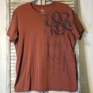 Rock & Republic Burgundy V-Neck T-Shirt | Size L